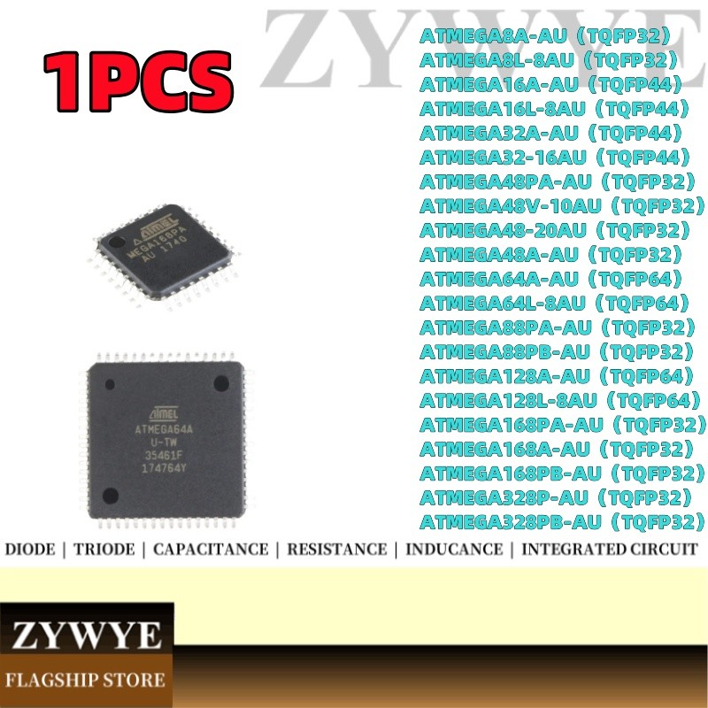 ATMEGA328P-AU PB ATMEGA 8A/16A/32A/48PA/64L-8AU/128A 88PA/168P 16AU ATMEGA8L-8AU ATMEGA48PA-AU