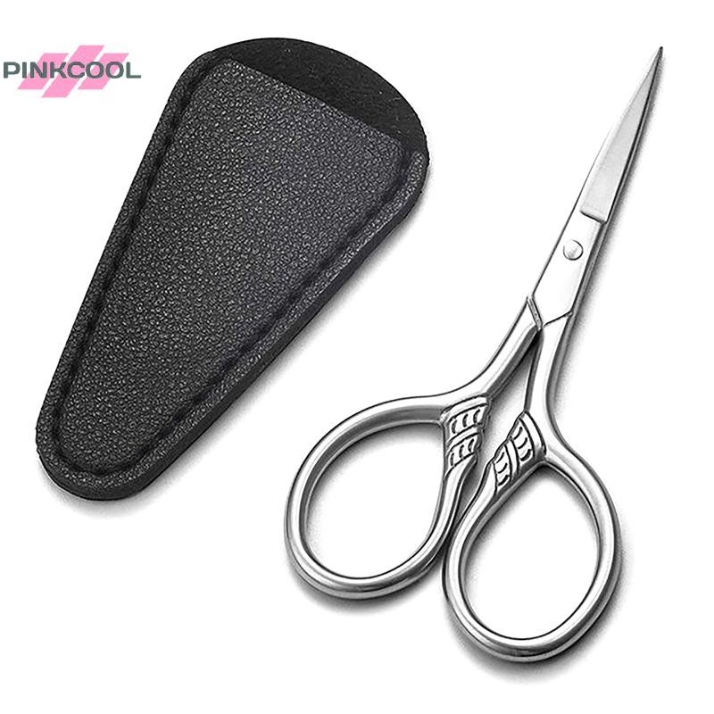 Pinkcool 1 ชิ้นสแตนเลสขนาดเล็กแต่งหน้ากรูมมิ่งกรรไกรคิ้วสําหรับเล็บหนังกําพร้าเคราและหนวด Trimmer จมูกผมเครื่องมือร้อน