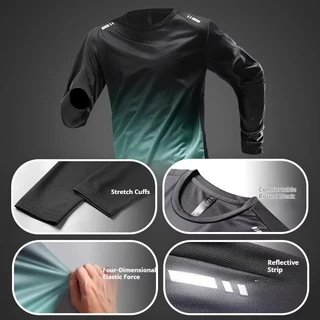 MANSTR ฤดูร้อนผู้ชายกีฬาแขนยาวเสื้อยืด Quick-dry Breathable Gym เสื้อยืดและกางเกงขาสั้นวิ่งออกกําลังกายการฝึกอบรมวิ่งเสื้อสีเขียว\ สีเทาอ่อน\ สีฟ้า\ แดง