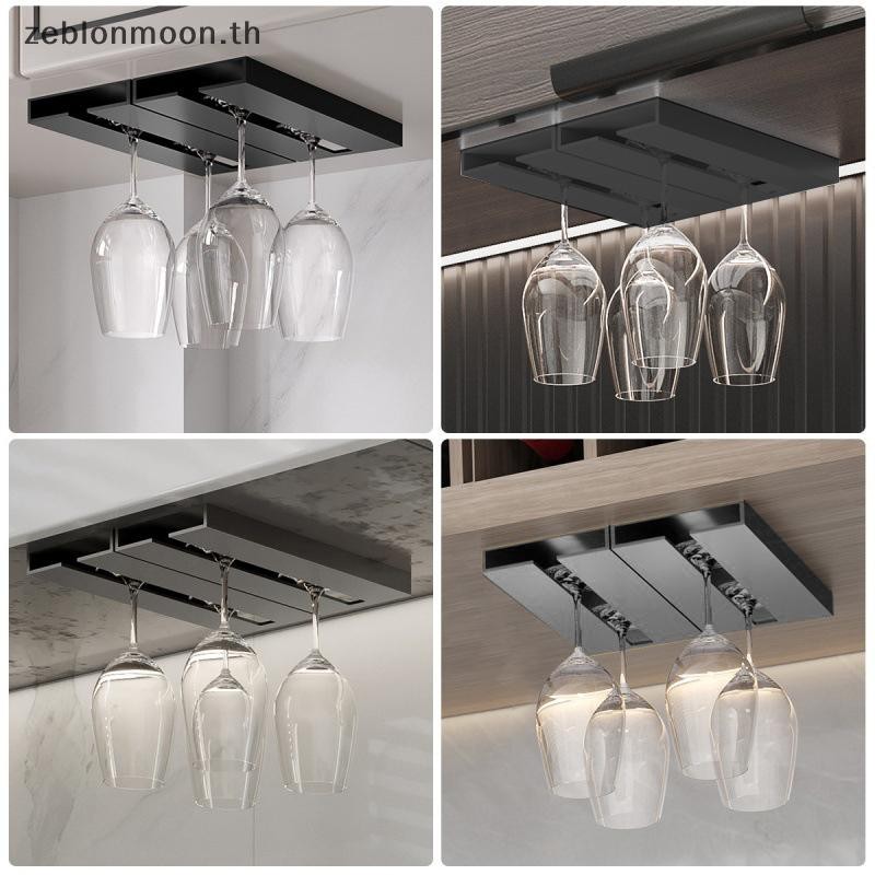 [HM] ตู้ครัวไม่มีที่วางเจาะชั้นวางแก้วไวน์ Multi-Function Classification Stemware ถ้วย Organizer แขวนผู้ถือชั้นวาง {th}