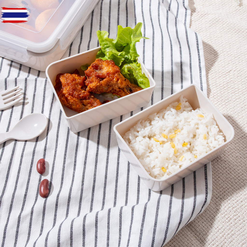 JCJ กล่องข้าวพลาสติก ทรงเหลี่ยมแ่งช่อง รุ่น 9213-2 |BAI|