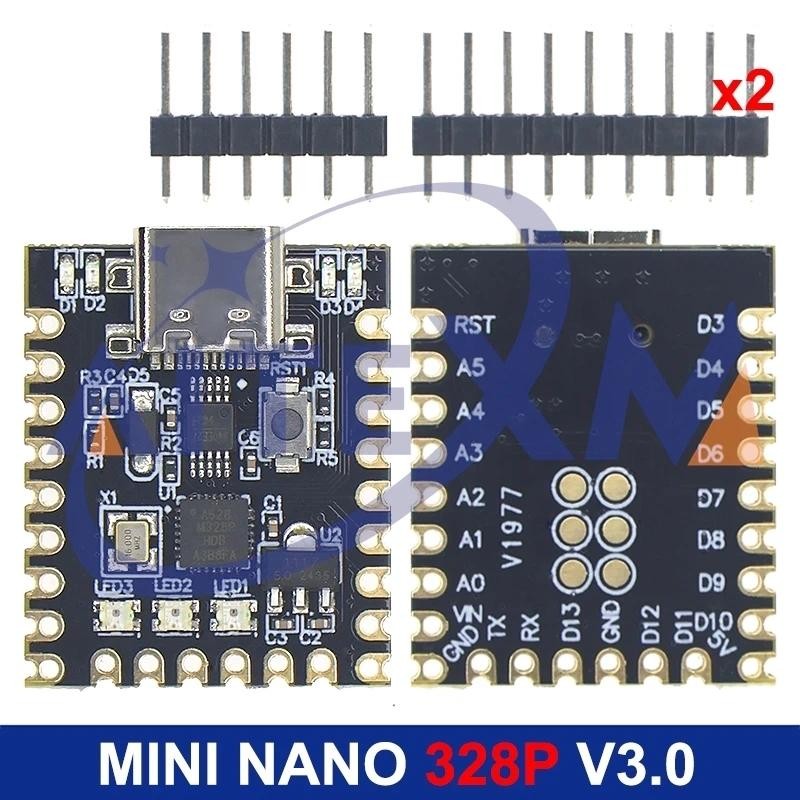 Nano V3.0 / Nano SuperMini Type-C Development Board Mini Board Atmega328p Ch340 Serial Port สําหรับ Arduino
