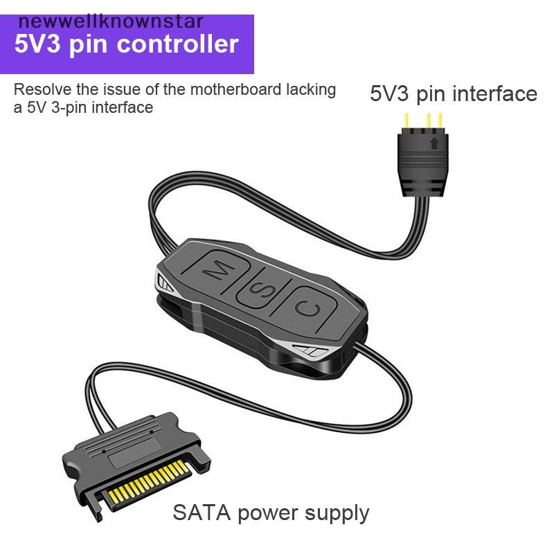 Newwellknownstar 12-port ARGB & 10-port PWM Controller พัดลมคอมพิวเตอร์ควบคุมอุณหภูมิหม้อน้ํา Hub 5V 3-pin Controller คอลเลกชันเกมแชสซี CCB