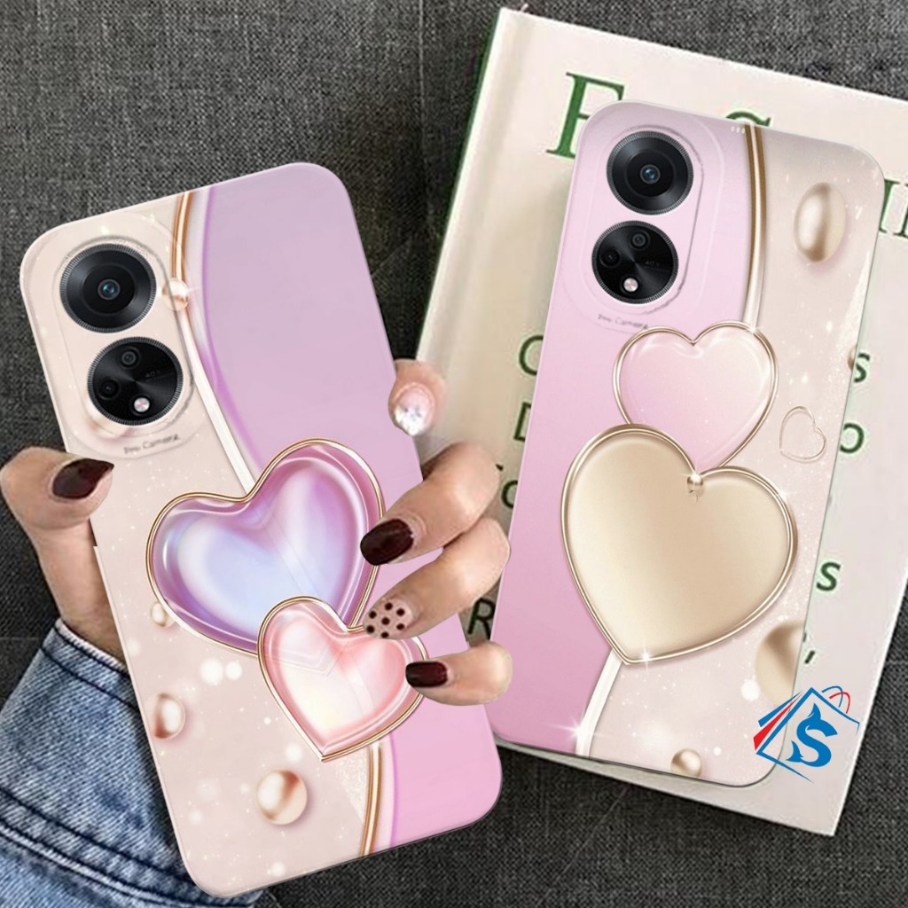HP Softcase OPPO A18 A38 A17 A17K A58 4G/A58 5G A78 4G/A78 5G A79 5G A98 A16K A16E Love Motif - เคสผ