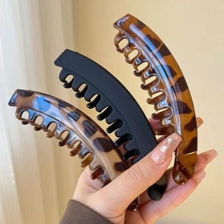 Retro Banana Clip กิ๊บติดผมแบบแบน กิ๊บติดผมสําหรับผู้หญิง