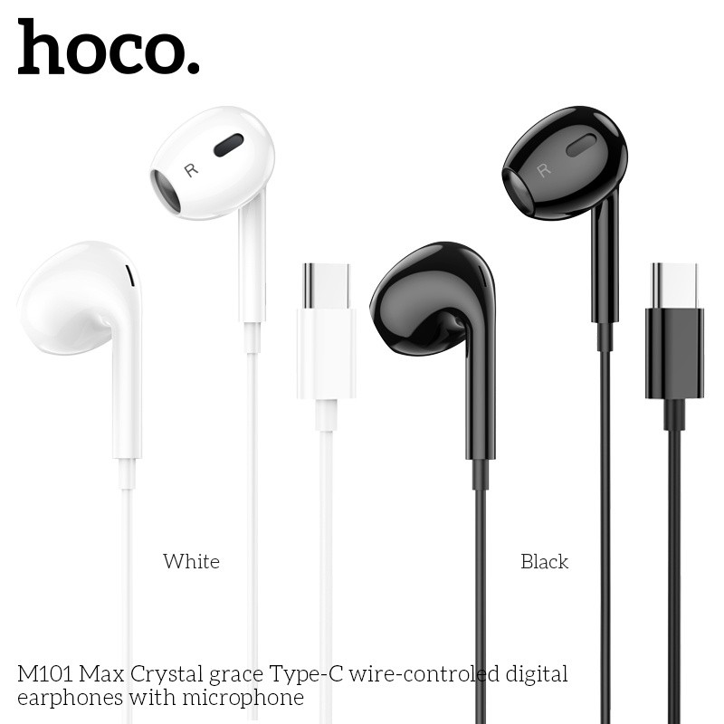 [ขายดี] Hoco M101 Max / M101 Pro หูฟัง สาย Type-C, 3.5mm รองรับ ซัมซุง, Pad, Huawei, Samsung หูฟังมี