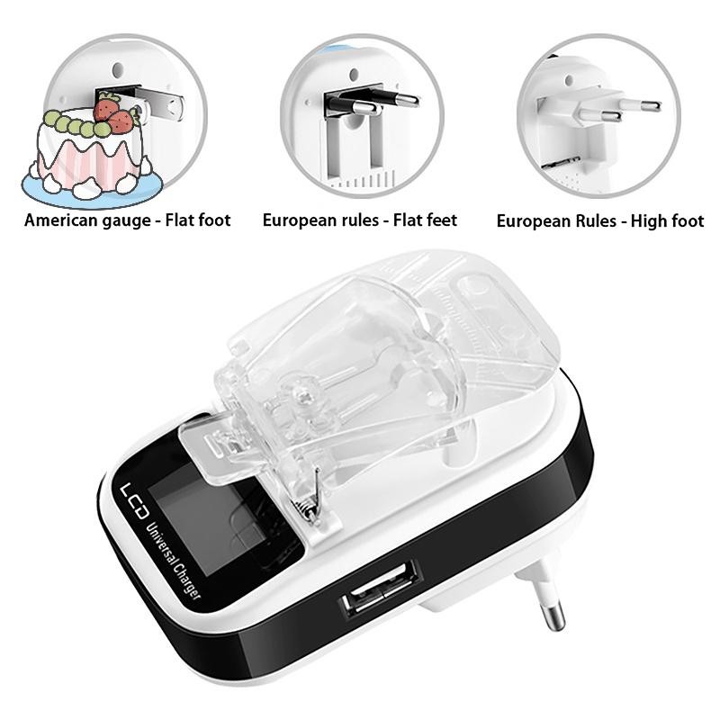 [Sep] เครื่องชาร์จแบตเตอรี่อเนกประสงค์ Travel USB Wall Charging พร้อมจอแสดงผล LCD สําหรับกล้องโทรศัพท์มือถือ