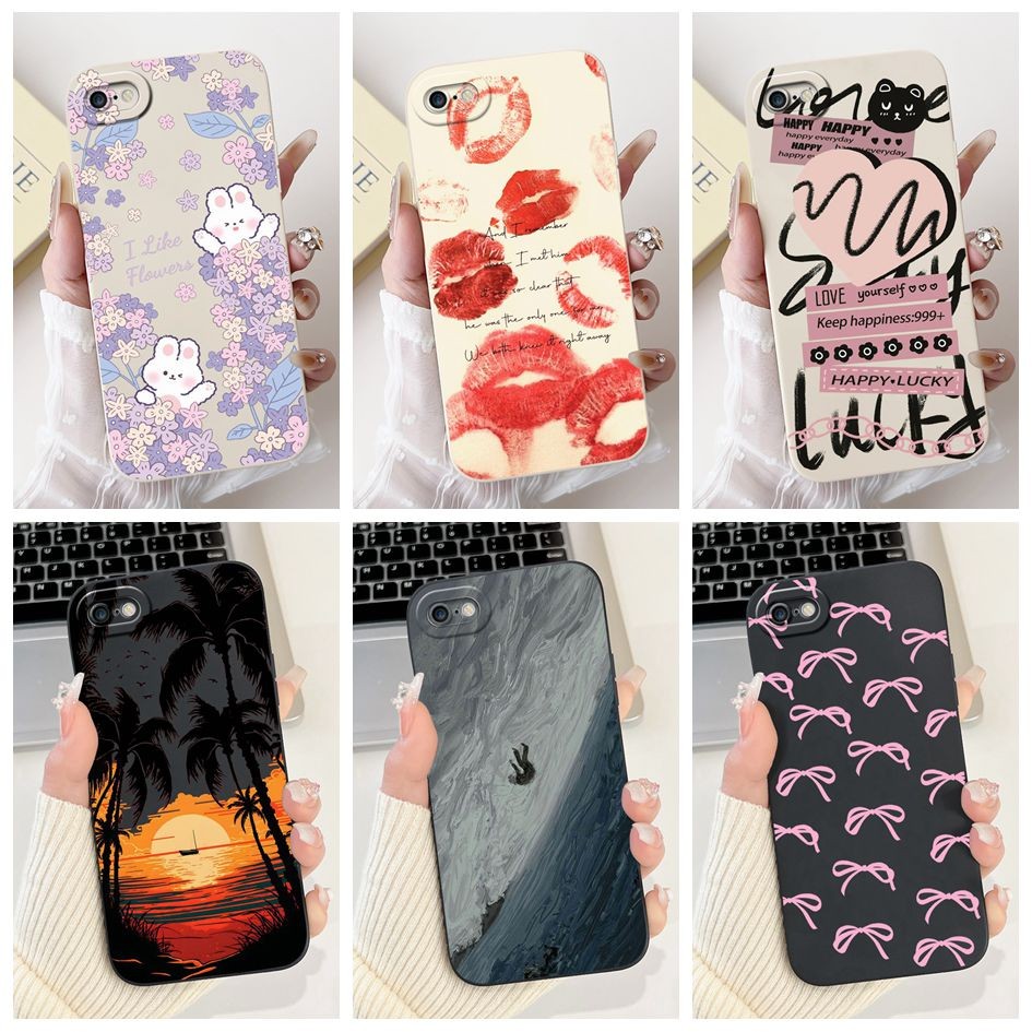 สําหรับiphone 6 A1549 A1586 กรณีแฟชั่นBowknot Sunsetซิลิโคนนุ่มMatteสําหรับiPhone 6S Plus 6Plus iPho