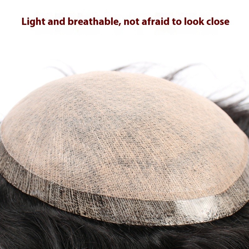 100% ผมมนุษย์ผู้ชาย Toupee แฟชั่นและหล่อสไตล์ชิ้นผม Breathable สุทธิผมเปลี่ยนสีธรรมชาติ