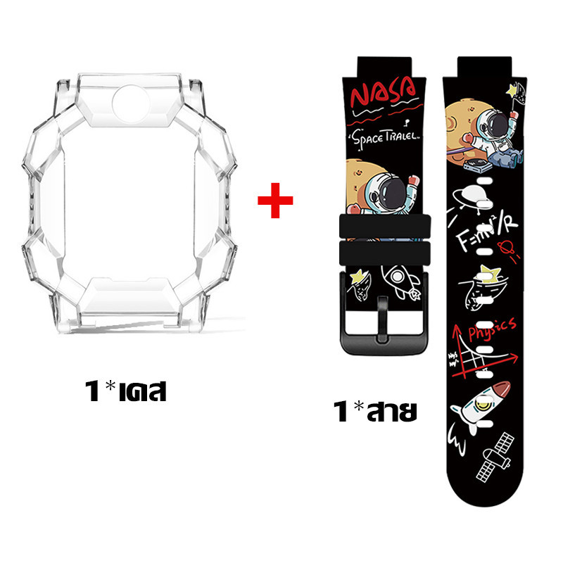 【สาย+เคส】สายนาฬิกา สำหรับ imoo Z1 Z6 Z7 สายซิลิโคน ไอโม่ Z1 Z2 Z6 สายการ์ตูนน่ารัก นาฬิกา imoo Watch ซิลิโคนนิ่ม - รูปที่ 2