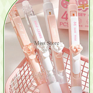 ปากกาเจลลบได้ หมึกสีน้ำเงิน 1 กล่อง 4 ด้าม ลายการ์ตูนน่ารัก ขนาดหัวปากกา 0.5 มม. สินค้าพร้อมส่งในไทย