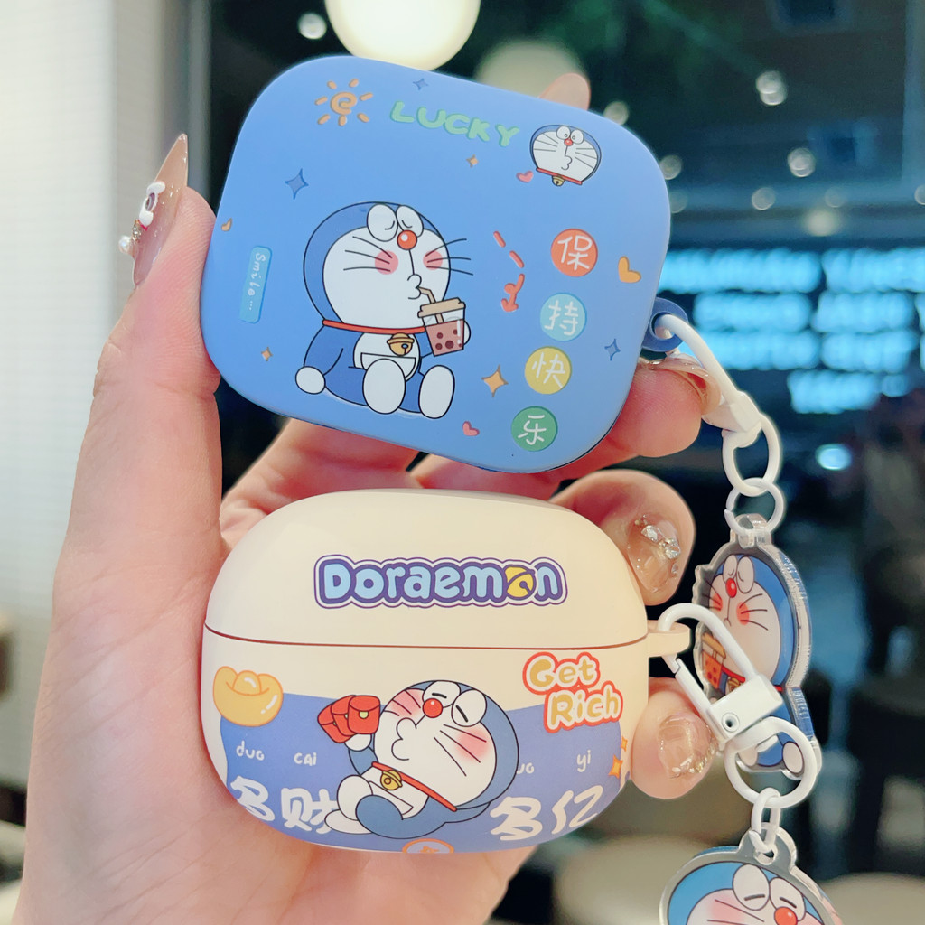 น่ารักการ์ตูนผิวความรู้สึก Doraemon สําหรับ Xiaomi Redmi Buds6 Pro จี้สําหรับ Redmi Buds 5 Pro 6 Lite 4 air se shell cover