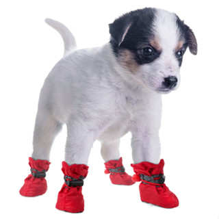 รองเท้าสุนัขชุด4คู่ ทาน้ำแข็งแรง ป้องกันเท้าเปื้อน พร้อมใช้ใ…