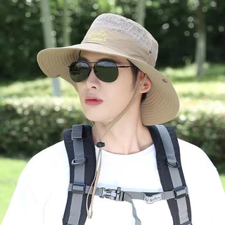 นอกบ้าน ป้องกันแสงแดด หมวกกันแดด การป้องกันคอชายและหญิง ป้องกันรังสียูวี หมวกปีนเขา หมวกชาวประมง