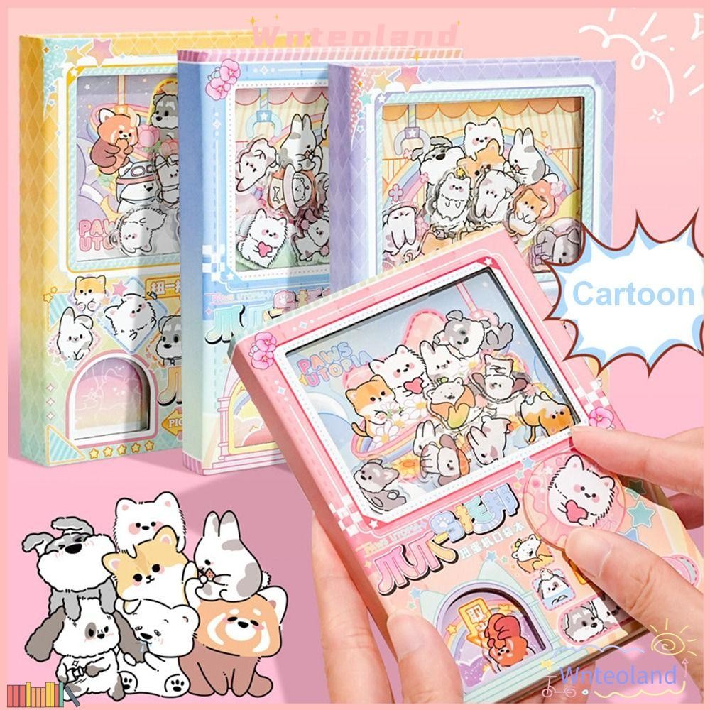 Wnteoland Mini Notepad, สมุดไดอารี่การ์ตูนพ็อกเก็ต, กาชาปอง|สมุดบันทึกการศึกษาแบบพกพาสําหรับเด็ก