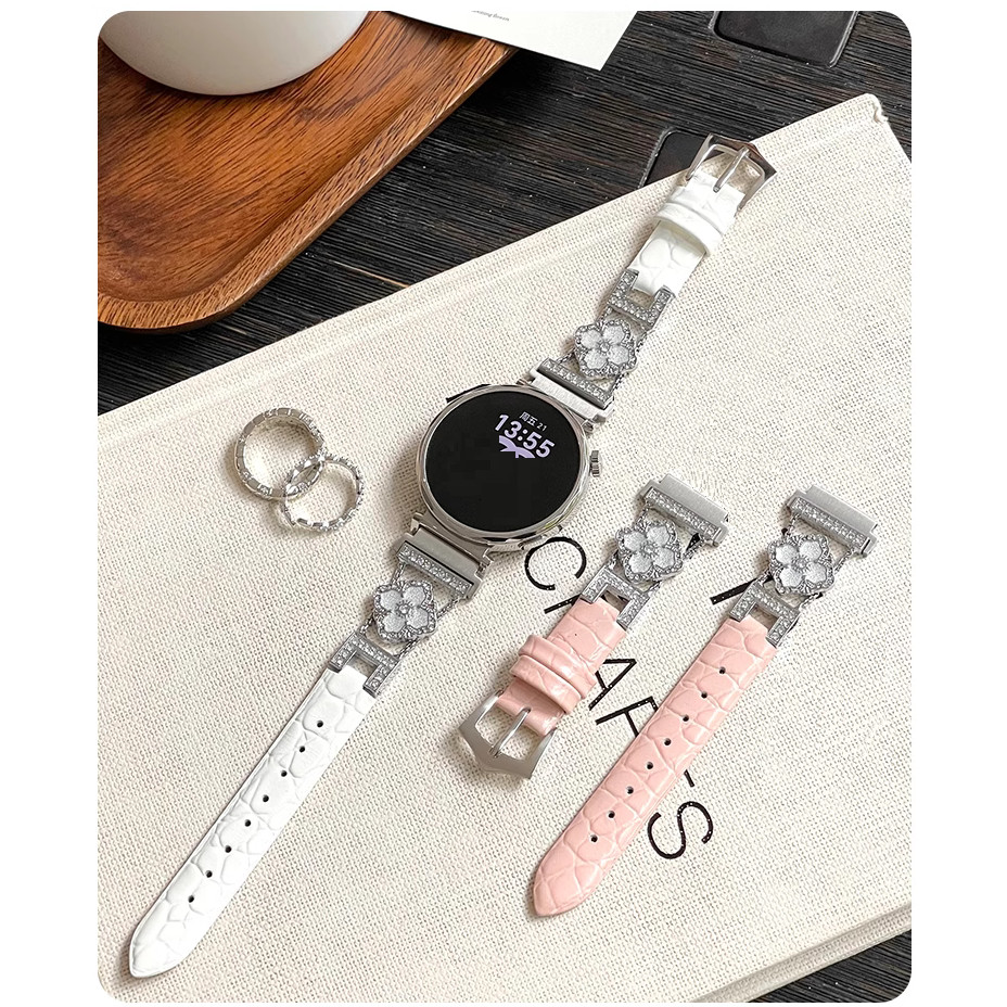 Luxury Clover Watch Strap Compatible For Huawei watch GT 6 สาย Huawei watch GT 5 Pro Strap huawei gt6 สาย huawei gt5 strap GT2/GT3/Huawei GT4 Strap Redmi watch 5 Lite สาย Redmi watch 5 Active Strap / Amazfit bip 5 pro /GTS3/gts2 / Amazfit GTR 4 สาย ราคา ถูกที่สุด ดีลบีเคเค แกลเลอรีภาพที่ 3