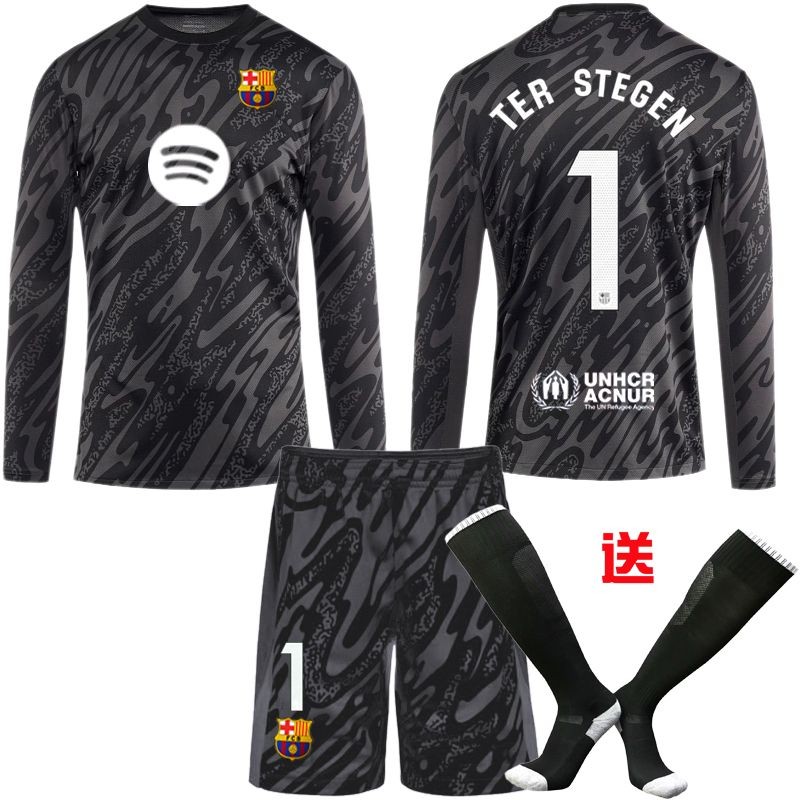 เสื้อผู้รักษาประตู # 1 เสื้อผู้รักษาประตู Ter Stegen Szczesny สีดำ แขนยาว แขนสั้น ชุดกีฬา - รูปที่ 3