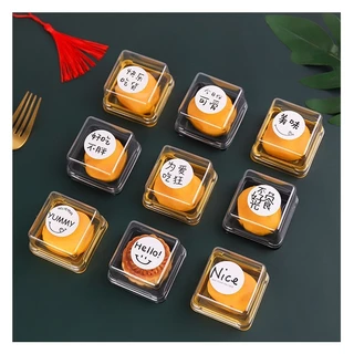 (มาถึงภายใน 24 ชั่วโมง)กลม สี่เหลี่ยม ฝา เค้กส้มอบ ไข่แดงกรอบกล่อง（50PCS）