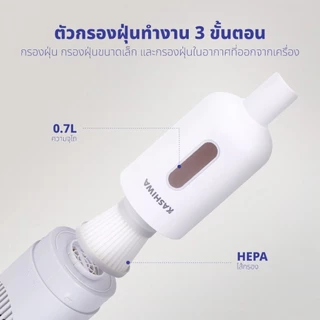 KASHIWA รุ่น KW-904 เครื่องดูดฝุ่น 2 หัวดูด 2in1 เครื่องดูดฝุ่นแบบด้ามจับ ดูดฝุ่น รับประกันศูนย์