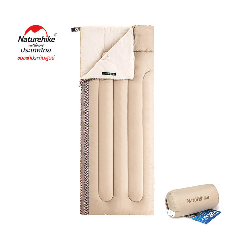 Naturehike L150 Sleeping Bag ถุงนอนแคมป์แบบพกพาที่ทำจากผ้าคอตตอน ให้สัมผัสนุ่มสบายและระบายอากาศได้ดี