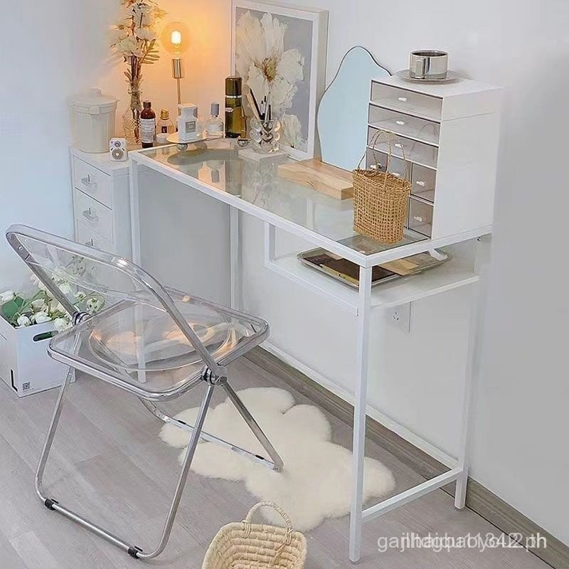 โต๊ะเครื่องแป้ง Ikea Same ขนาดเล็ก สำหรับบ้านเช่า โต๊ะแต่งหน้า ห้องนอน ห้องสาว โต๊ะกระจกเรียบง่าย