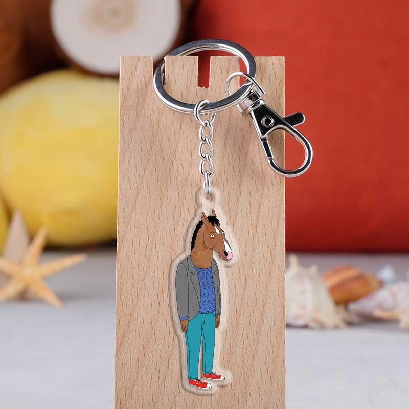 Ma Nan Bo แจ็ค bojack Horseman อะคริลิคสองด้านใสพวงกุญแจ