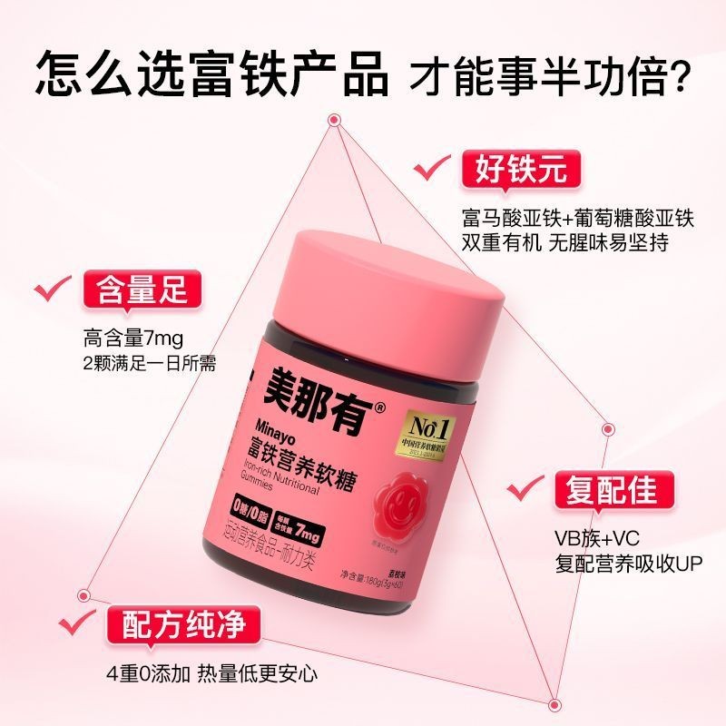 Minayo Minayo Iron Fudge 0 Candy 0 ไขมัน High-End Vitality Iron องค์ประกอบเด็กหญิงตั้งครรภ์ประจําเดื