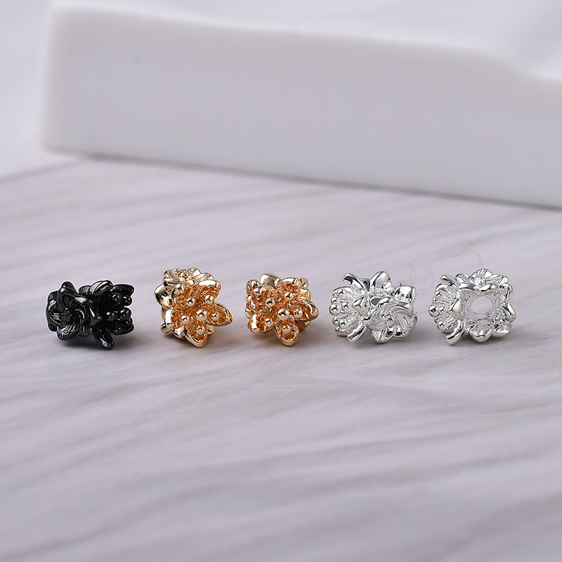 Spacer ลูกปัด 18K Lotus diy อุปกรณ์เสริมสี Retention