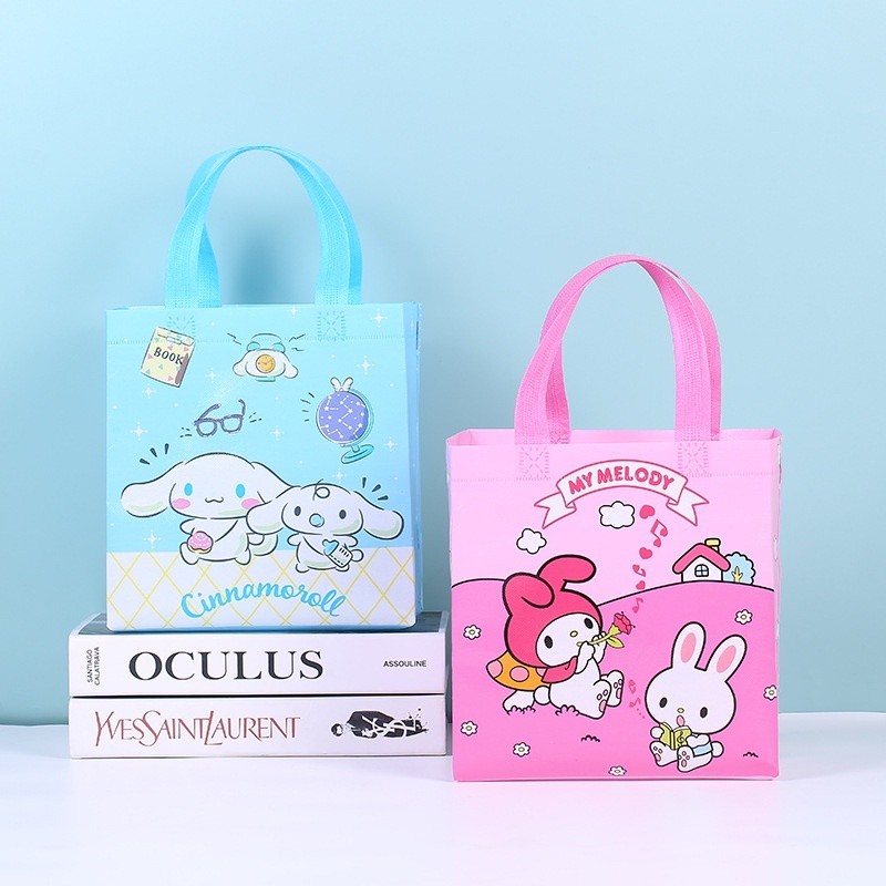 น่ารักๆพร้อมส่ง กระเป๋าถือ ลายการ์ตูน ถุงผ้าไม่ทอ ผ้าสปันบอนด์ ถุงหิวช้อปปิ้ง