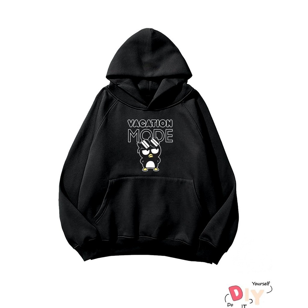 หมวกฮู้ด พิมพ์ลายการ์ตูน Badtz Maru Aesthetic Army Janpanese Good Crew แบบสร้างสรรค์ สไตล์จีน