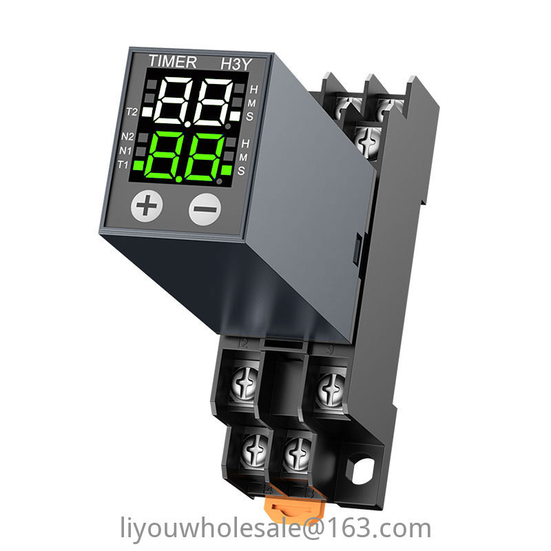 รีเลย์ตั้งเวลาดิจิทัล H3y-2/4 LCD 220v24v ขนาดเล็ก ควบคุมเวลาการไหลเวียน JSZ6