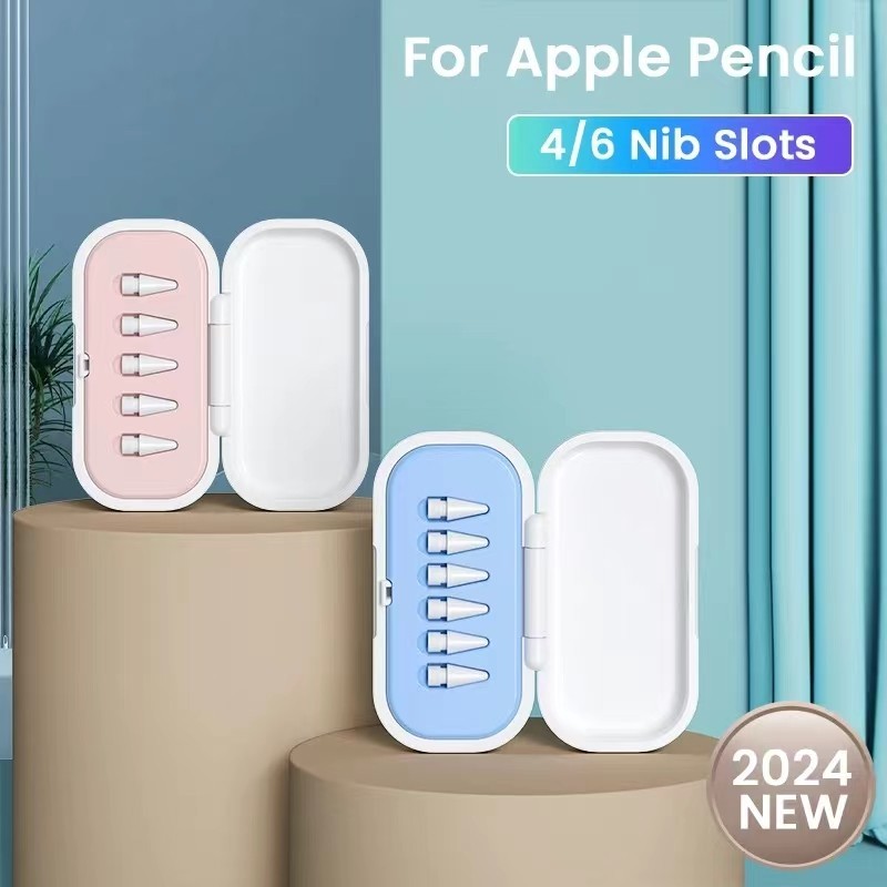 ปลายปากกา พร้อมกล่อง คุณภาพสูง แบบเปลี่ยน สําหรับดินสอ 2 1 Gen i-P-a-d Pro 6 ชิ้น