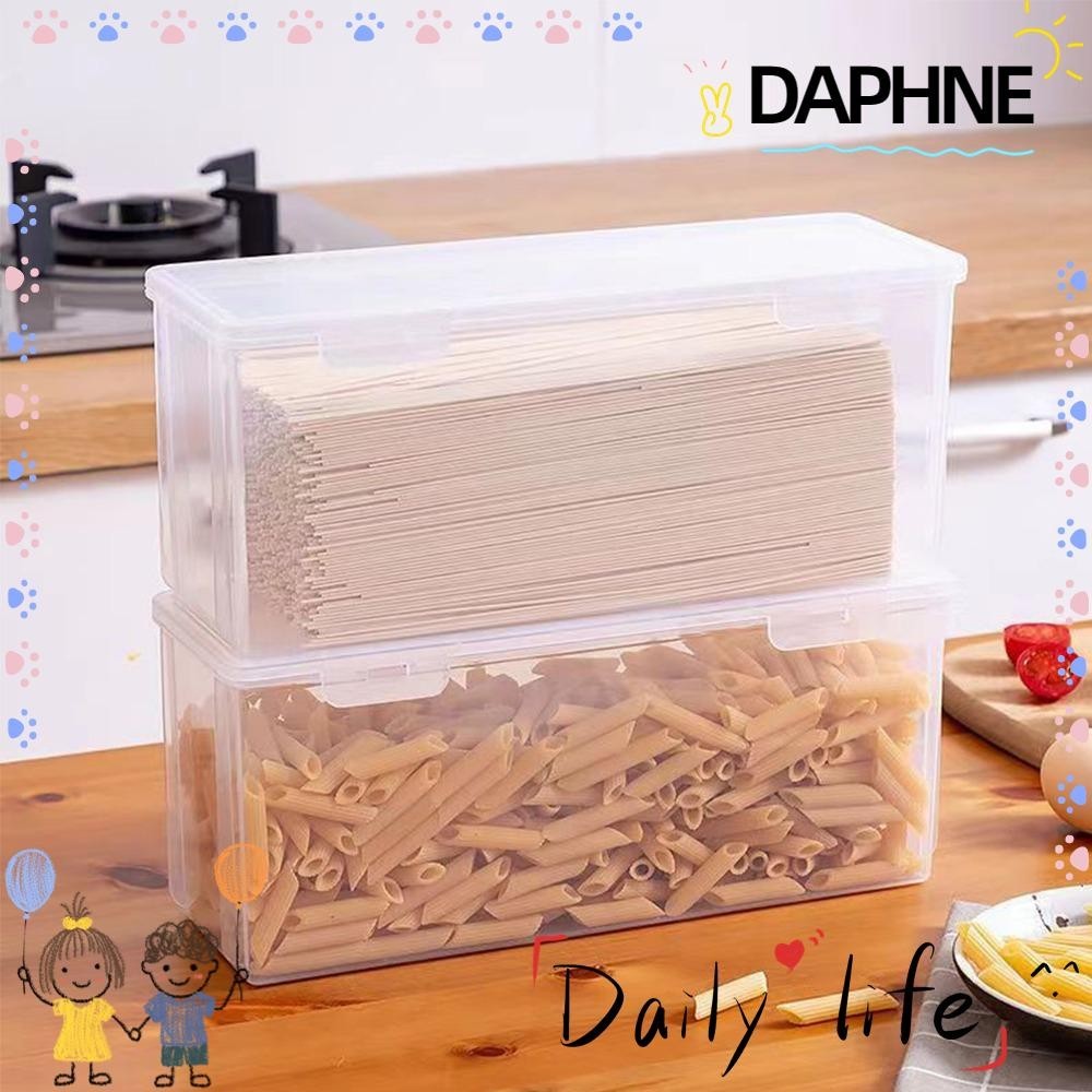 Daphne กล่องเก็บเส้นก๋วยเตี๋ยว พลาสติก ความจุขนาดใหญ่ ใช้ง่าย พร้อมฝาปิด สําหรับบ้าน ห้องครัว ตู้เย็น 2 ชิ้น