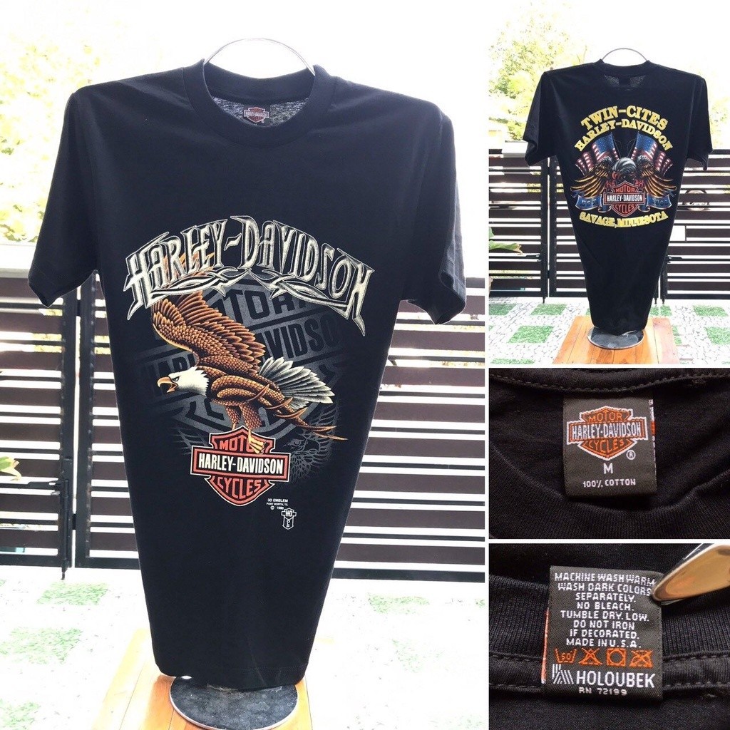 เสื้อยืดฮาเลย์ Harley-Davidson Reproduction (SML) ป้าย USA ผ้าCotton100 ใสสบาย S-5XL