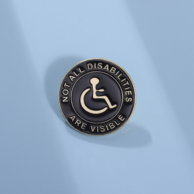 เครื่องประดับ เข็มกลัด รูปคนพิการ มองไม่เห็น เหมาะกับของขวัญ