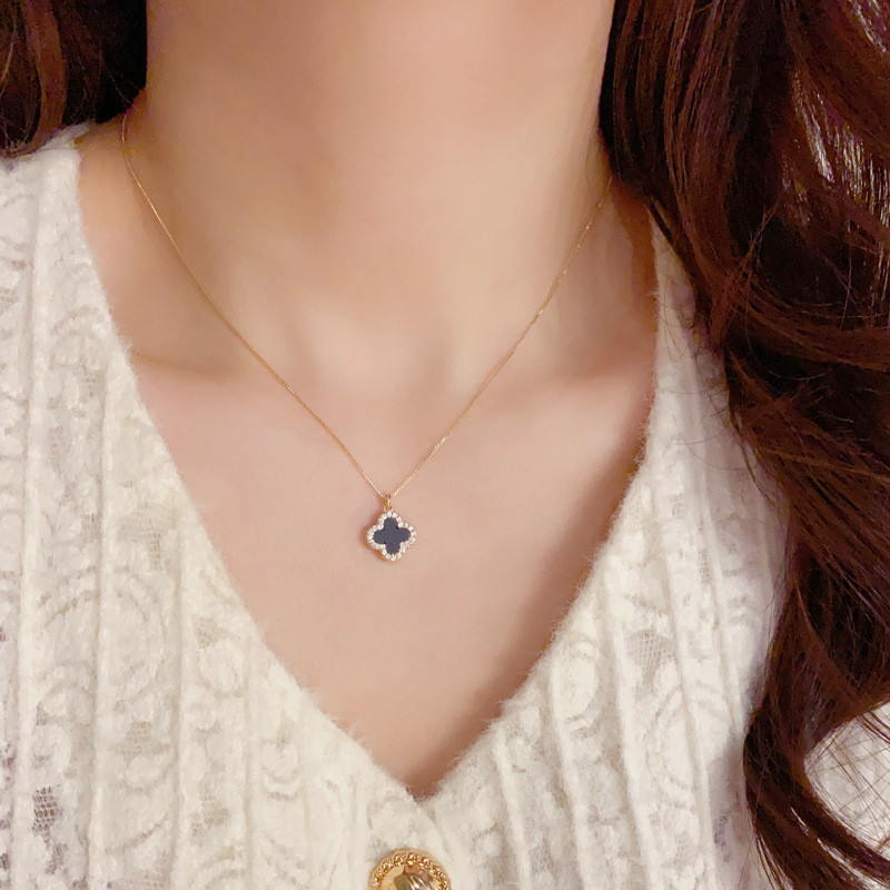 รองเท้าแฟชั่น ประดับเพทาย ลายดอกไม้ สี่แฉก สวยหรู แบบเรียบง่าย สไตล์เกาหลี - รูปที่ 7