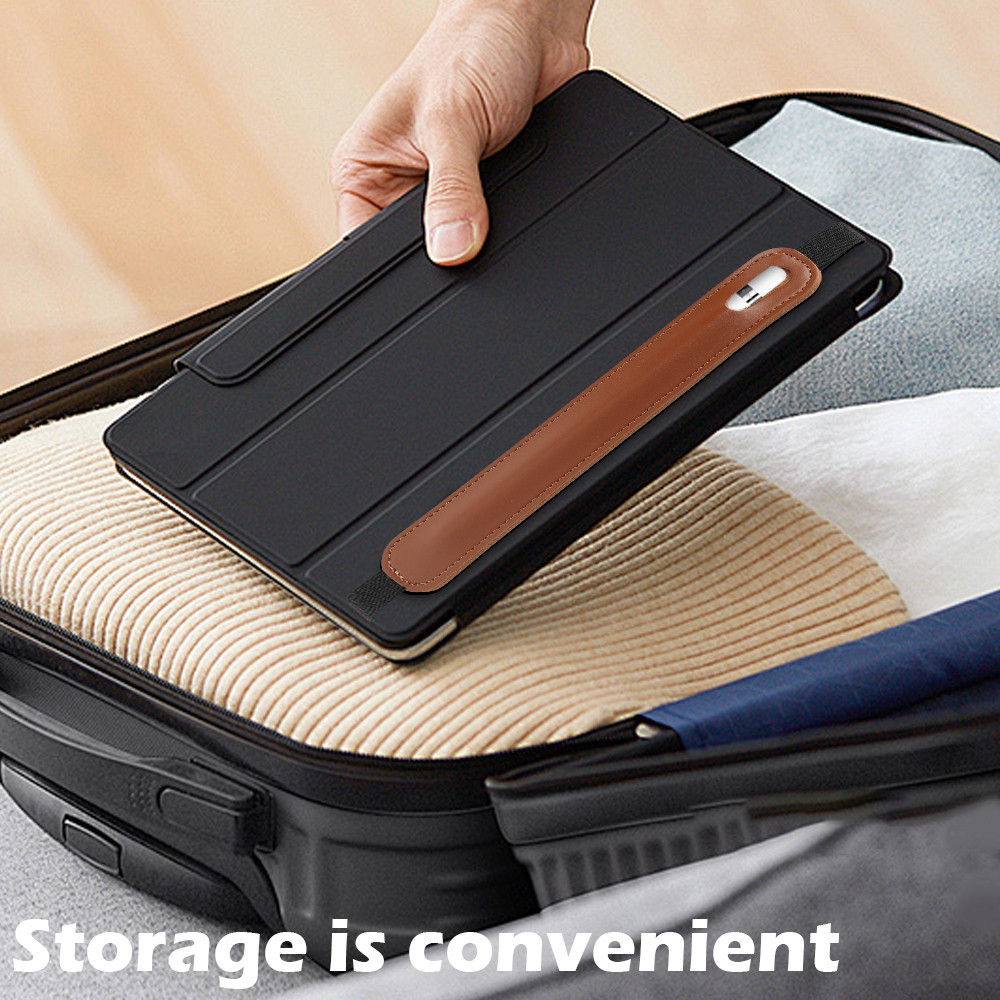 กระเป๋าหนัง PU ใส่ปากกาสไตลัส พร้อมสายยางยืด สําหรับ Apple Pencil - รูปที่ 4