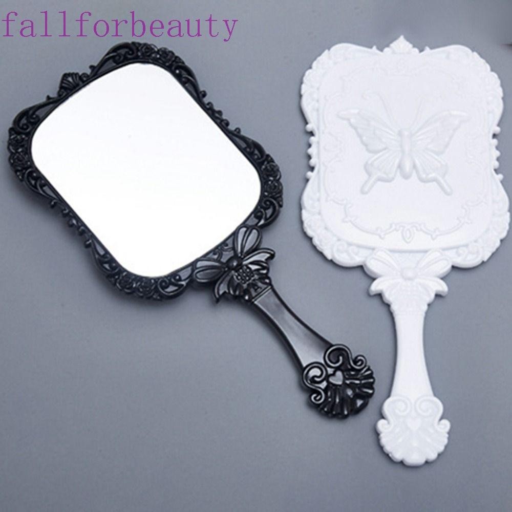 Fallforbeauty กระจกแต่งหน้า ทรงสี่เหลี่ยม ความละเอียดสูง ลายผีเสื้อ แบบพกพา สไตล์ยุโรป สําหรับผู้หญิง – โปรปัง