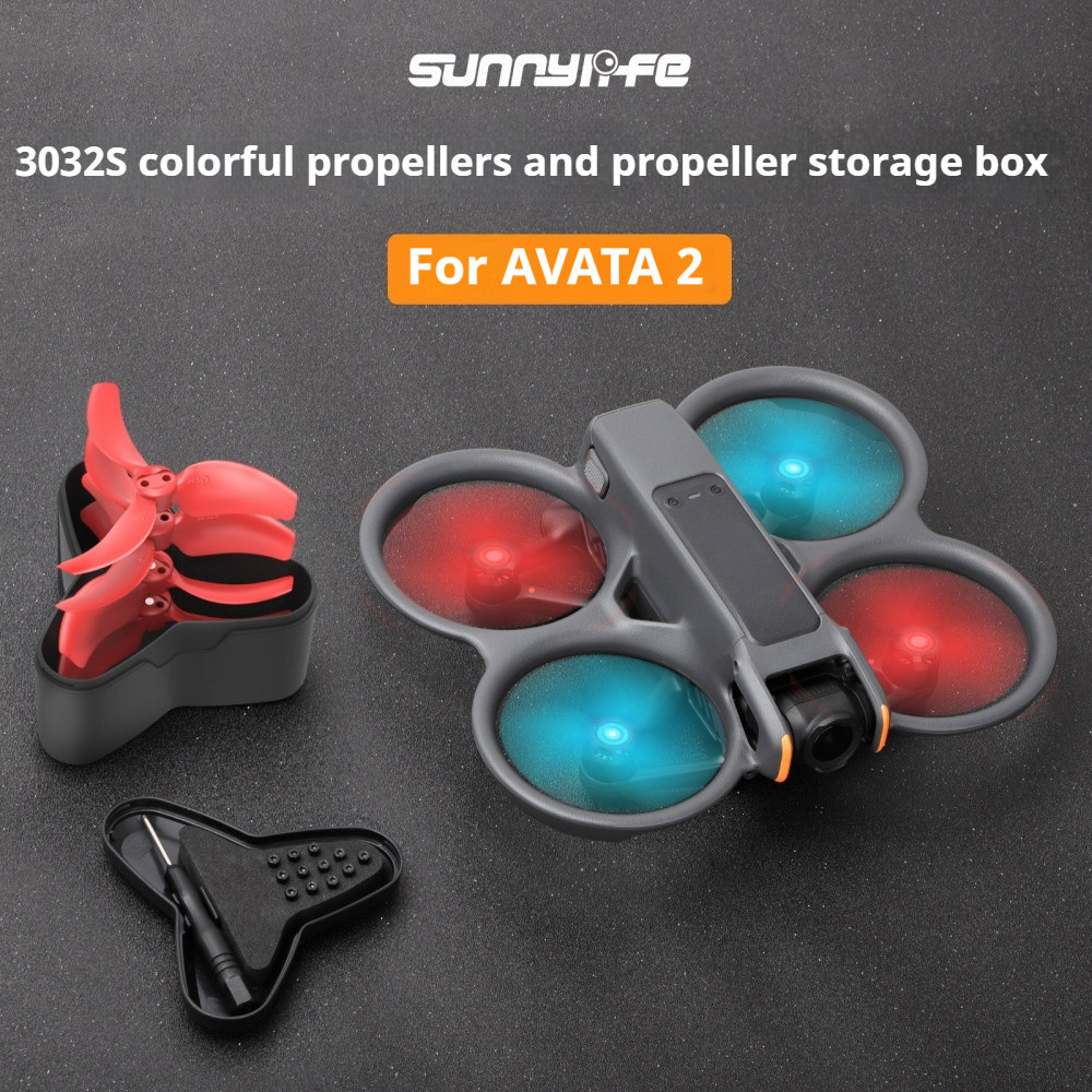 กล่องเก็บใบพัด ขนาดเล็ก น้ําหนักเบา หลากสี สําหรับ DJI Avata 2 propeller 3032S