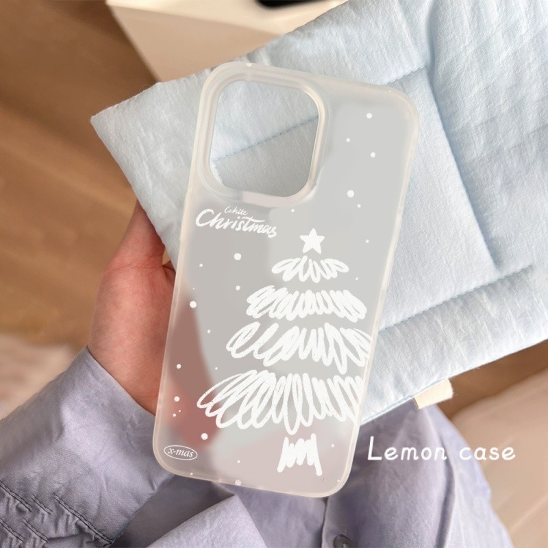 เคสโทรศัพท์มือถือแบบนิ่ม ใส ลายต้นคริสต์มาส สโนว์ไวท์ สําหรับ iphone 15 15promax 14promax 13pro 13pr