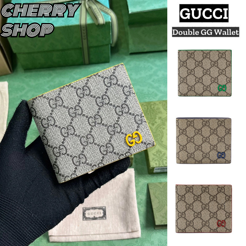 แบรนด์ใหม่และเป็นของแท้/กุชชี่ Gucci GG Supreme Canva Walletกระเป๋าสตางค์ผู้ชาย Men's Wallet