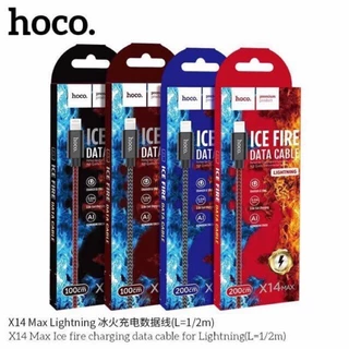 Hoco สายชาร์จ X14 X14 Max Cable Charger ชาร์จและถ่ายโอนข้อมูล แบบถัก ชาร์จเร็ว 2-3A ยาว 1/2 เมตร