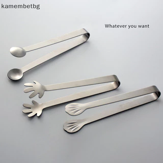 Kamembetbg คลิปสแตนเลสแหนบน้ําตาลอาหารคลิปบาร์บีคิว Ice Clamp เครื่องมือบาร์ครัวเสิร์ฟ Tong อุปกรณ์ครัว TH