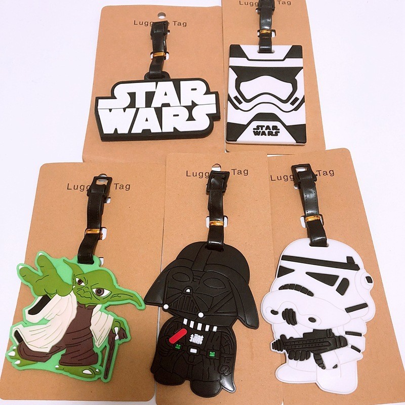 ป้ายแท็กซิลิกาเจล ลายการ์ตูน Ainme Star War แบบพกพา เหมาะกับของขวัญ ของเล่นสําหรับเด็ก