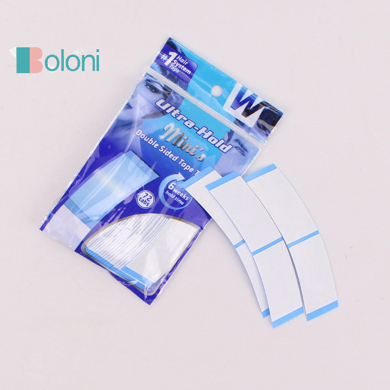 [Boloni] เทปสองหน้า 72 แท็บวิกผม Toupee Hairpiece กาว 4 สัปดาห์ Lasg ใหม่