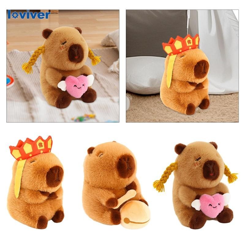 [Loviver] ของเล่นตุ๊กตาสัตว์ Capybara ของขวัญ สําหรับเด็ก และผู้ใหญ่