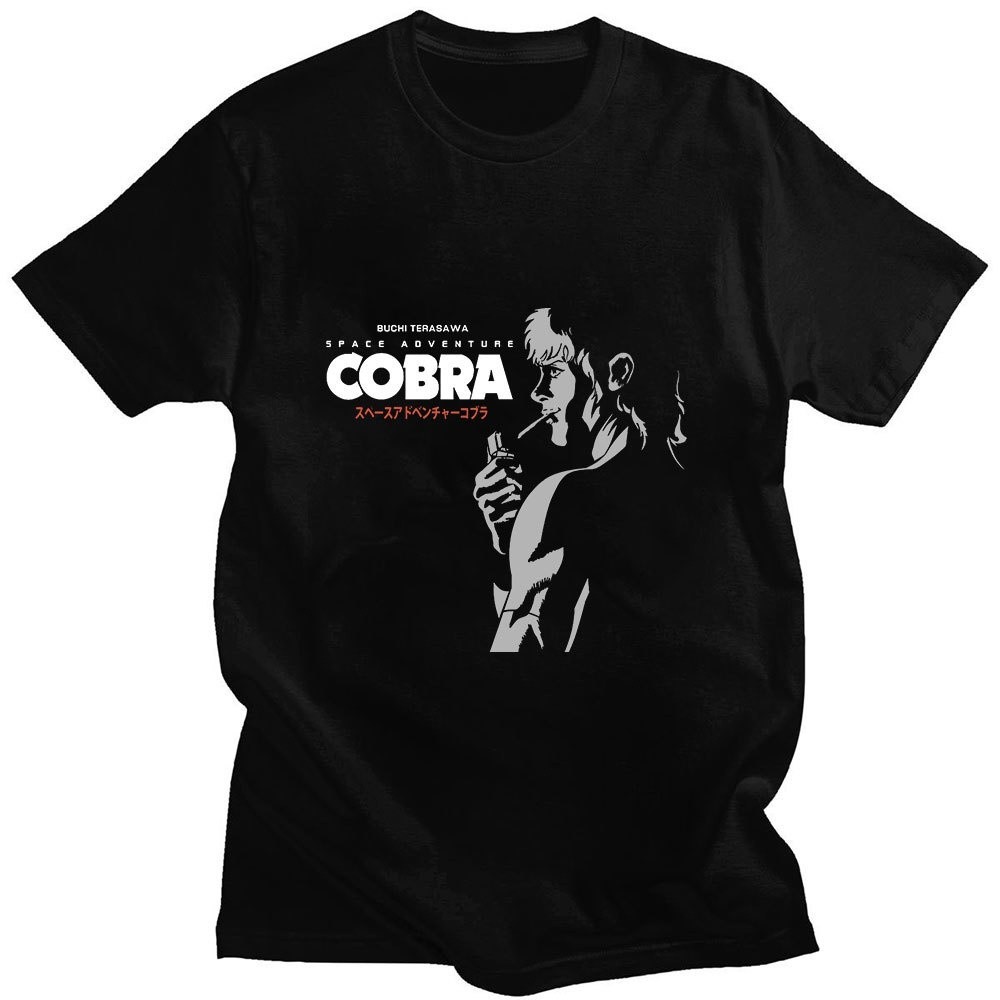 ใหม่ เสื้อยืดผ้าฝ้ายขายดี เสื้อยืดลําลอง ผ้าฝ้าย แขนสั้น พิมพ์ลายอนิเมะ Space Adventure Cobra ทรงหลวม สไตล์คลาสสิก แฟชั่