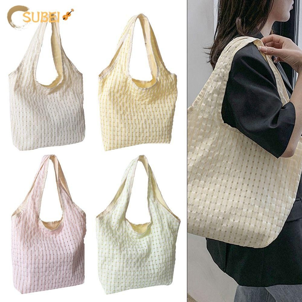 Sukaa Shopping Bag 2023 Pleated Tote Bags Bubble Bag
