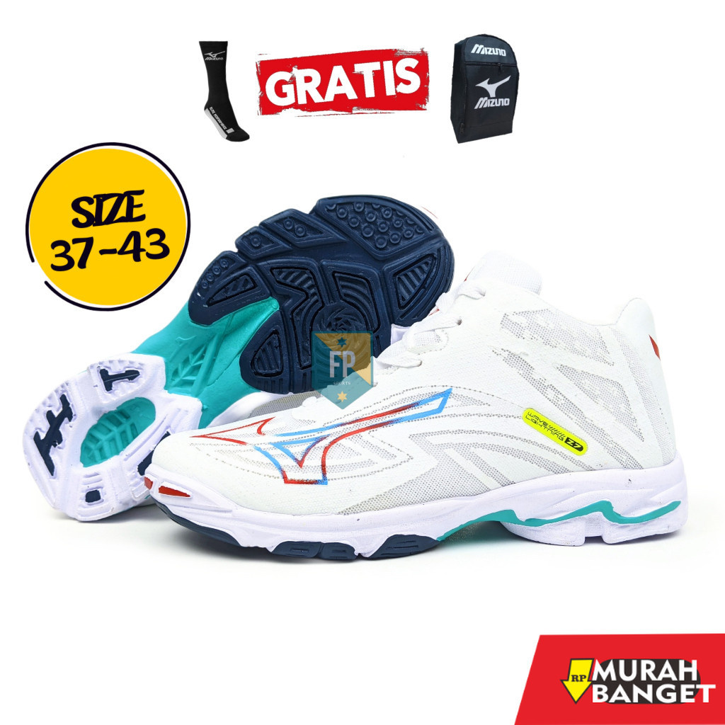 รองเท้ากีฬา - รองเท้าวอลเลย์บอล Mizuno wlz 7 รองเท้าวอลเลย์บอลมืออาชีพ รองเท้าวอลเลย์บอล Wave lightn