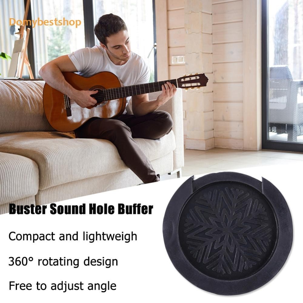 [Domybestshop.th ] ซิลิโคนคลาสสิกกีตาร ์ Sound Hole Cover ฟรีเพื ่ อปรับมุมอุปกรณ ์ เสริมกีตาร ์